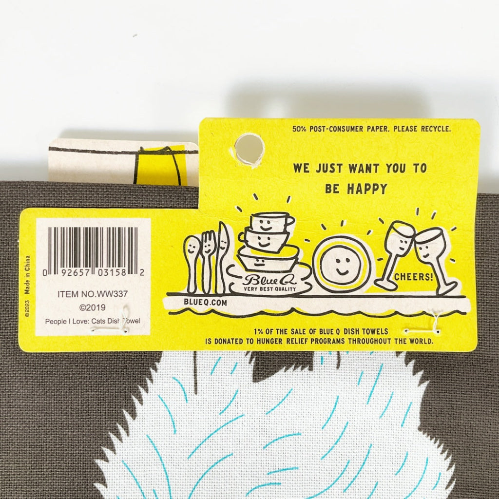 BlueQ - People I Love: Cats Dish Towel