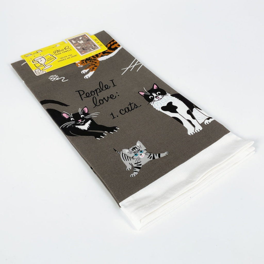 BlueQ - People I Love: Cats Dish Towel