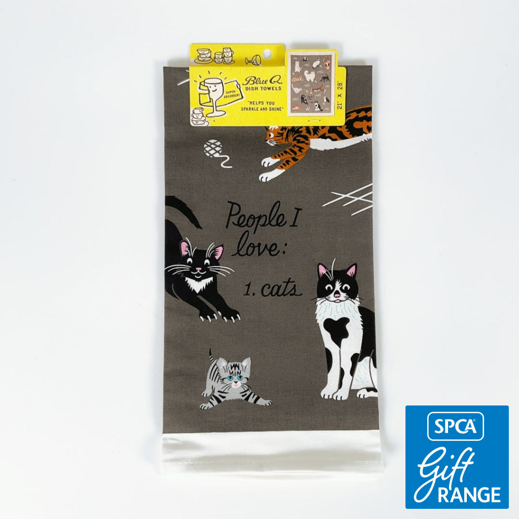 BlueQ - People I Love: Cats Dish Towel