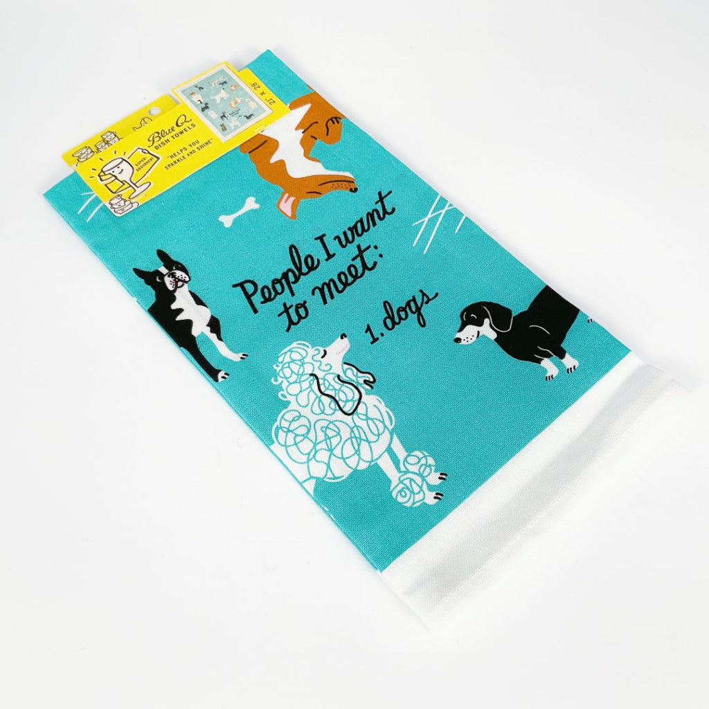 BlueQ - People To Meet: Dog Dish Towel