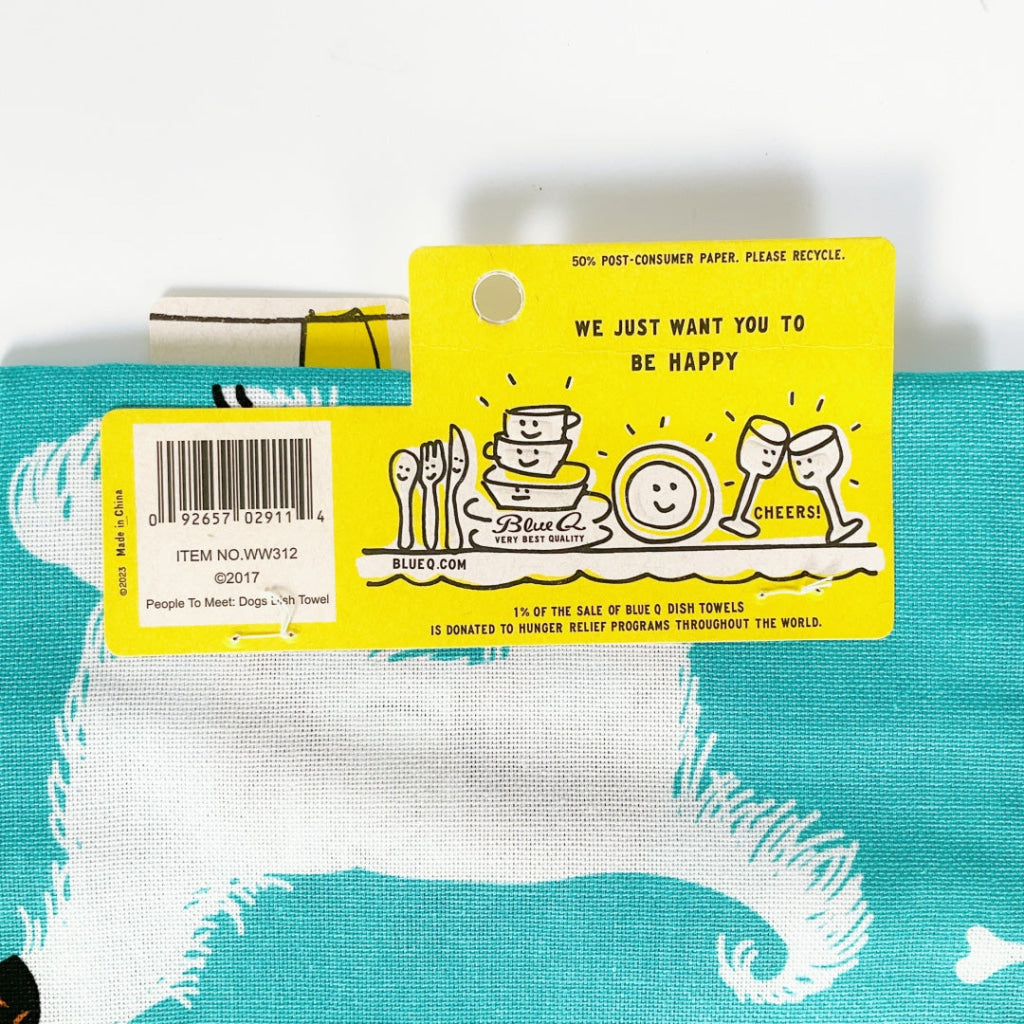 BlueQ - People To Meet: Dog Dish Towel