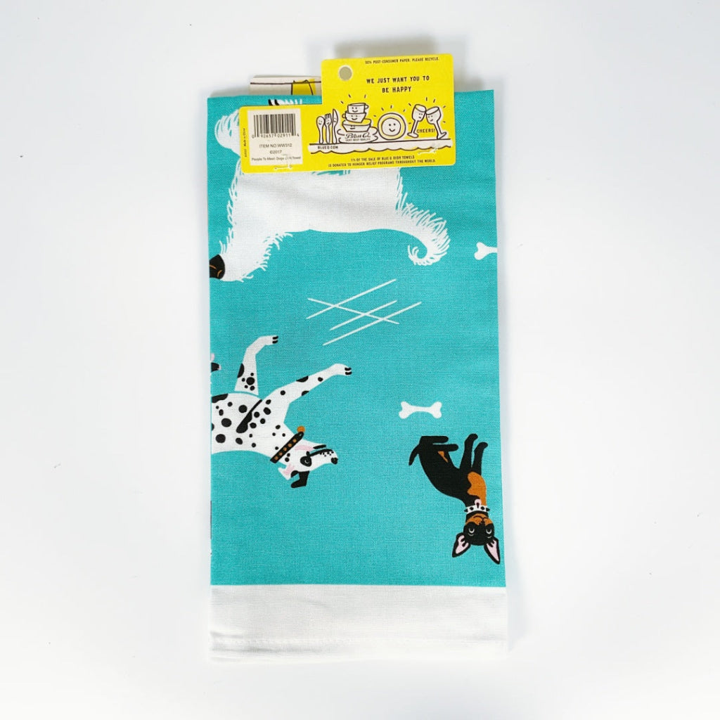 BlueQ - People To Meet: Dog Dish Towel