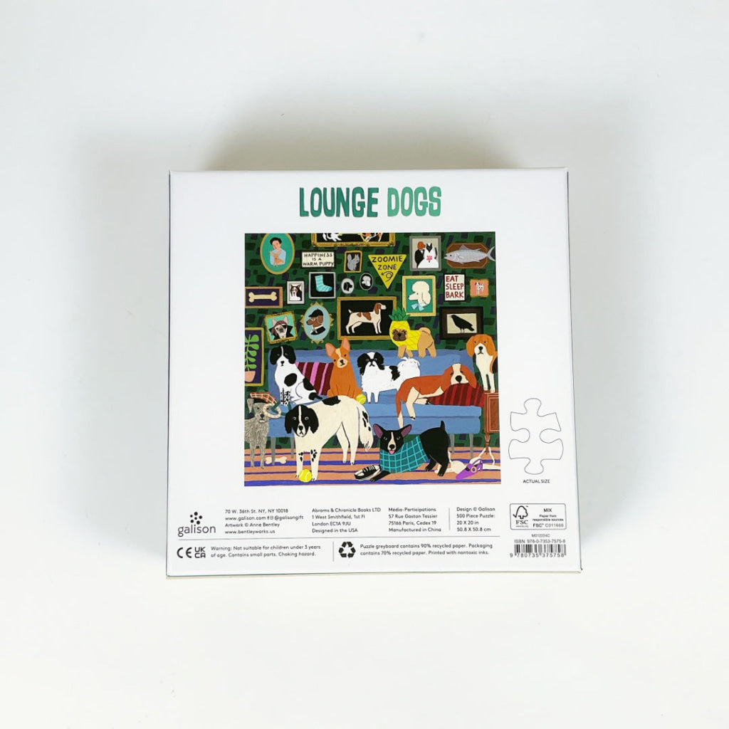 Galison - Lounge Dogs 500 Piece Puzzle