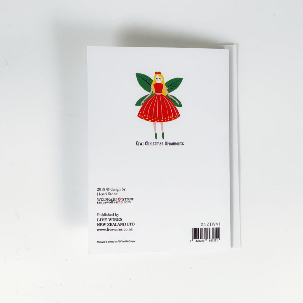 Henri Stone - Greeting Cards - Kiwi Christmas Ornaments