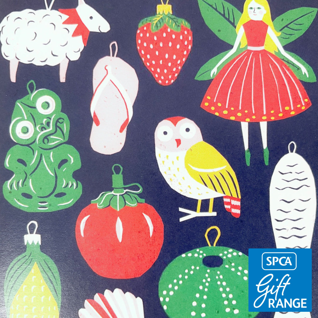 Henri Stone - Greeting Cards - Kiwi Christmas Ornaments