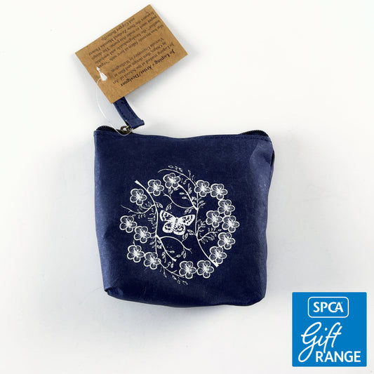 Jo Luping - Manuka On Blue Vegan Leather Purse