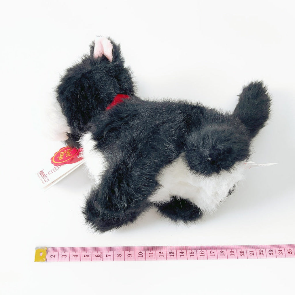 Keeleco - 18cm Pouncing Kitty Love - Black-and-White
