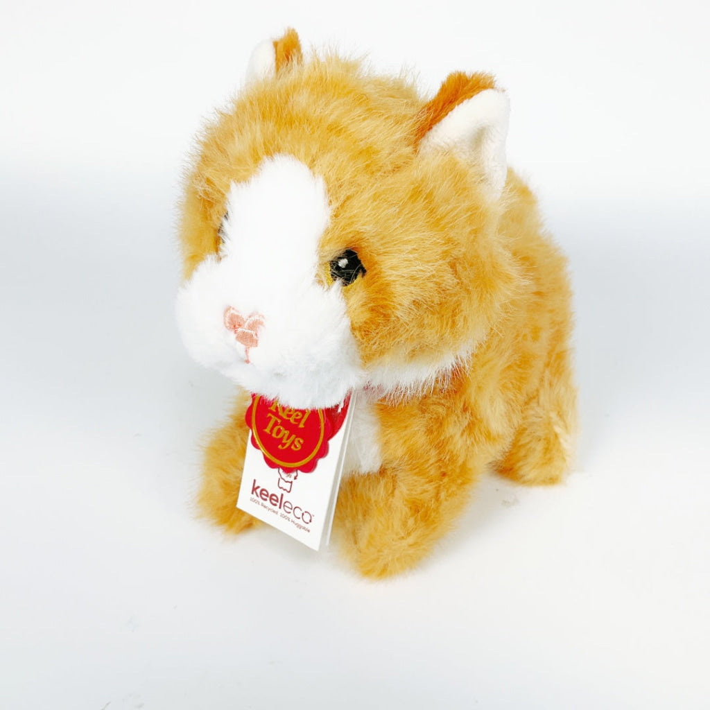 Keeleco - 18cm Pouncing Kitty Love - Ginger