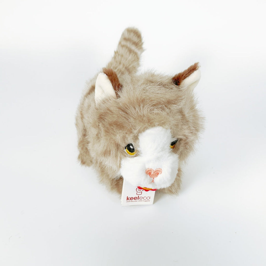 Keeleco - 18cm Pouncing Kitty Love - Grey