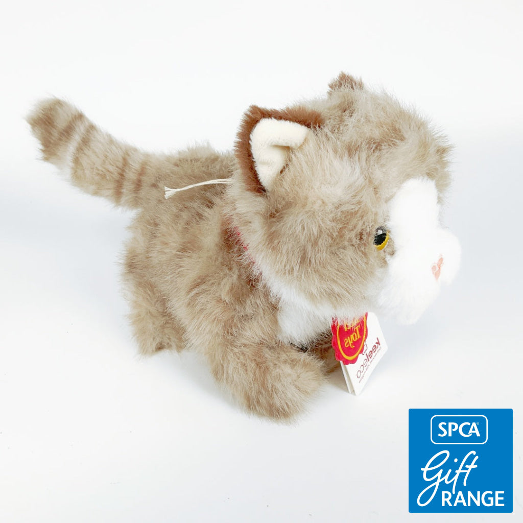 Keeleco - 18cm Pouncing Kitty Love - Grey