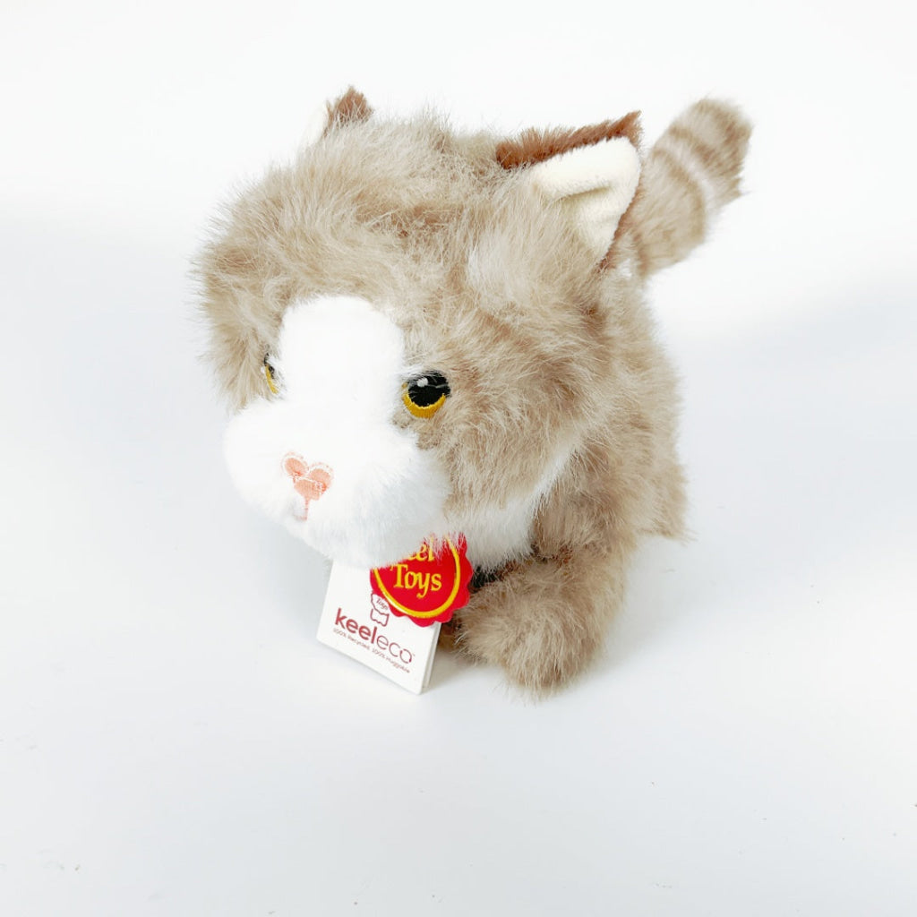 Keeleco - 18cm Pouncing Kitty Love - Grey