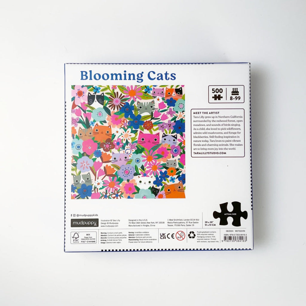 Mudpuppy - Blooming Cats 500pcs Family Puzzle