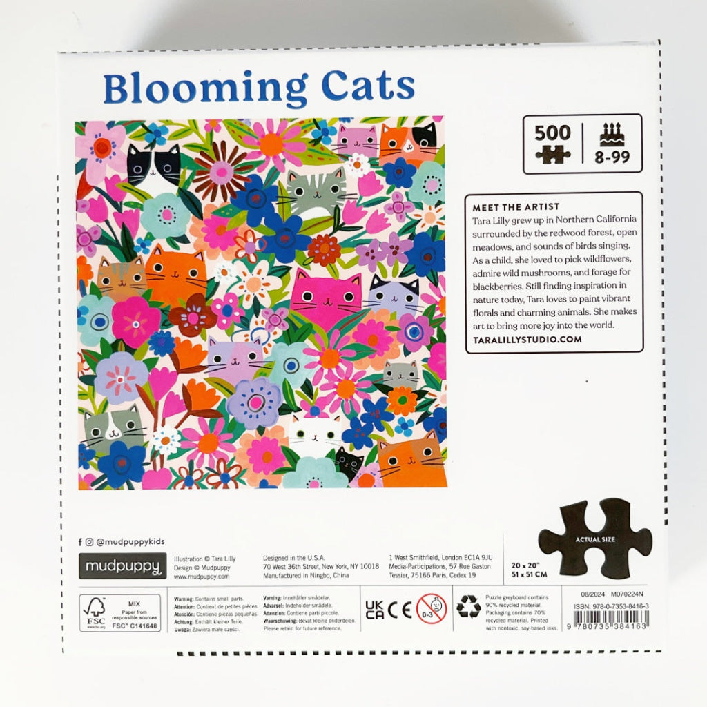 Mudpuppy - Blooming Cats 500pcs Family Puzzle
