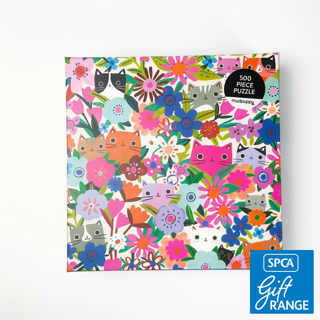 Mudpuppy - Blooming Cats 500pcs Family Puzzle