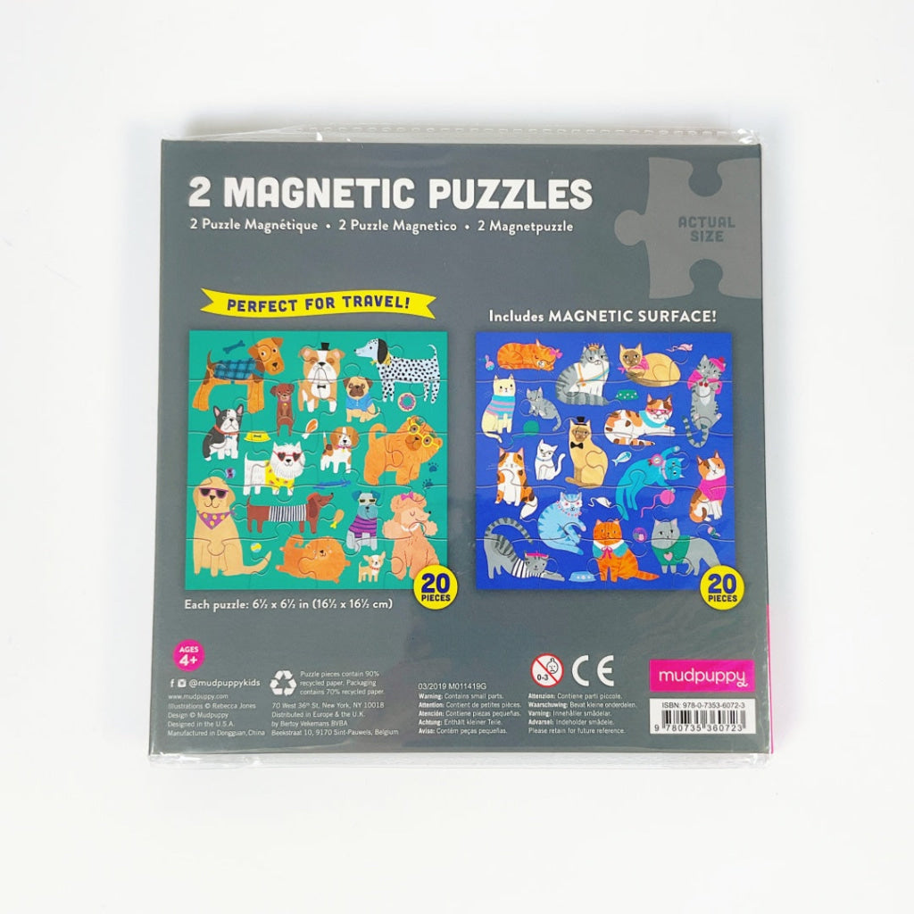 Mudpuppy - Cats & Dogs Magnetic Puzzles 20 Piece x 2