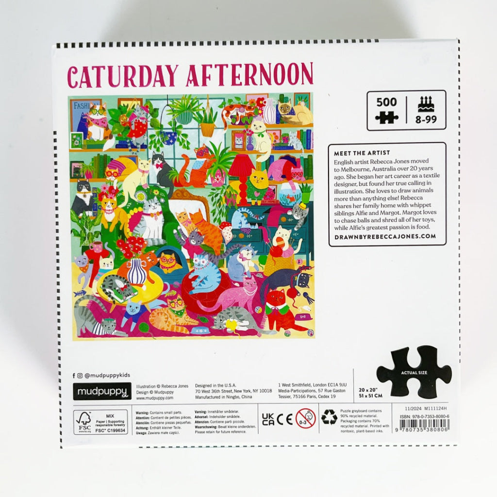 Mudpuppy - Caturday Afternoon 500 Piece Puzzle