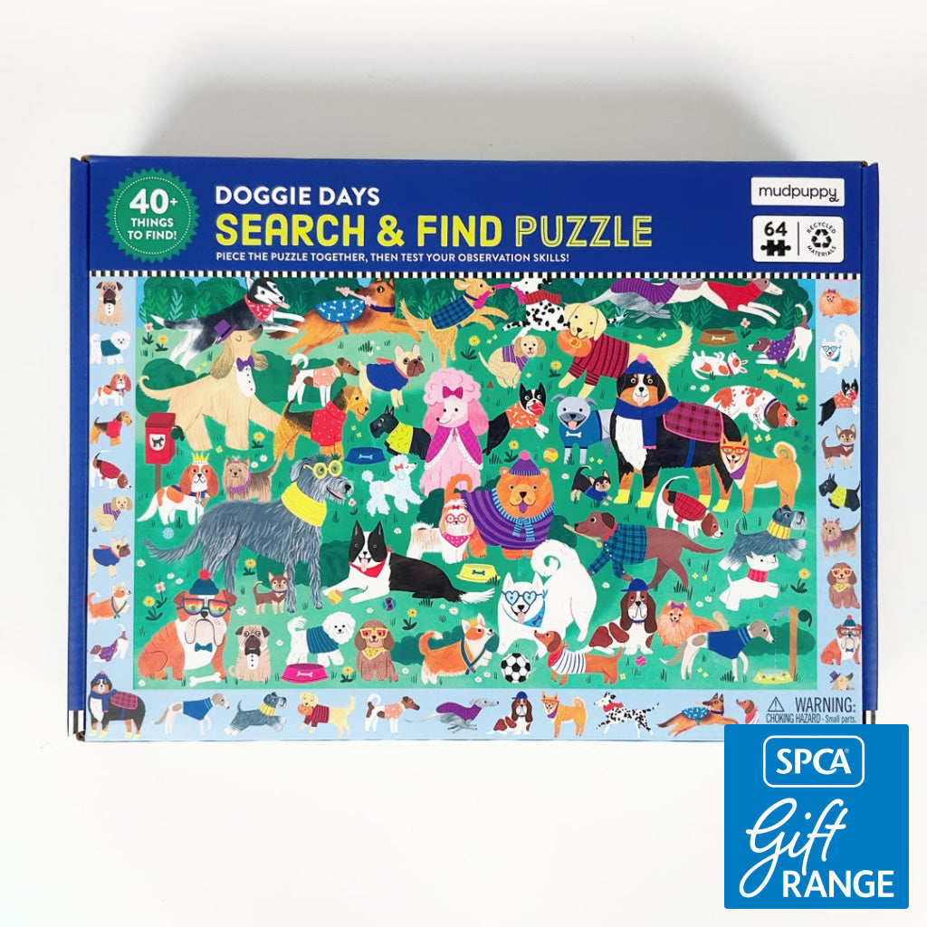 Mudpuppy - Doggie Days Search & Find 64 Piece Puzzle