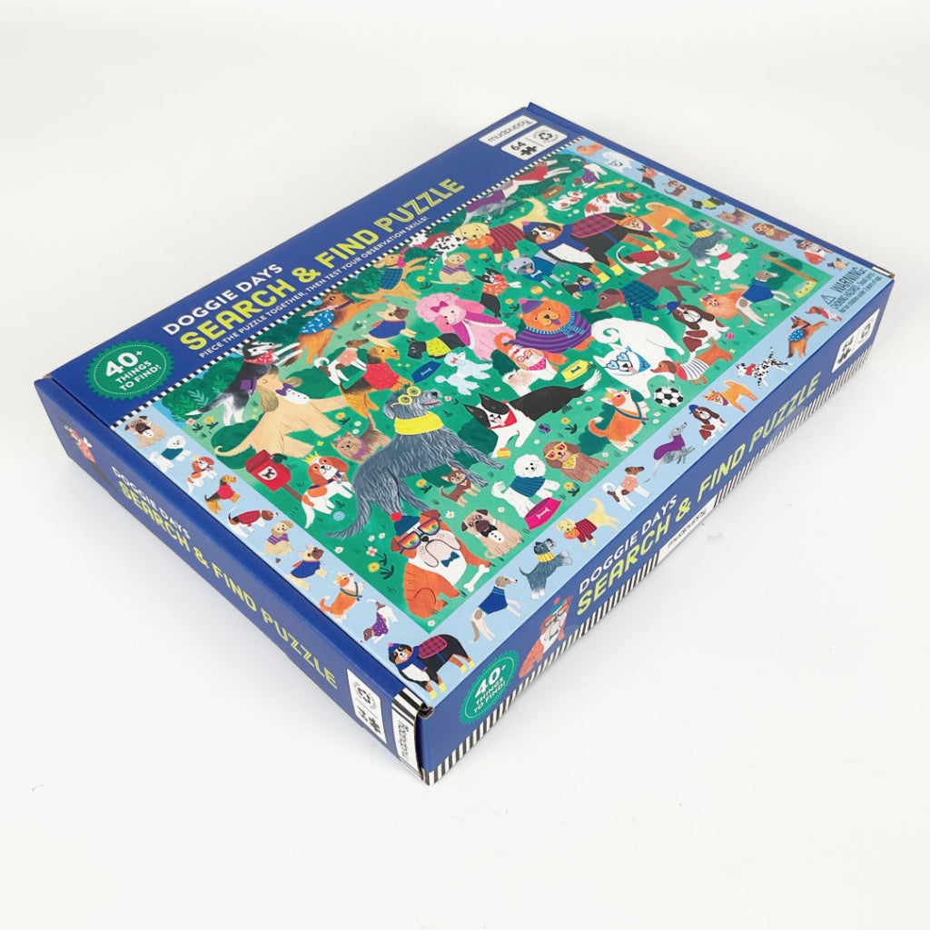 Mudpuppy - Doggie Days Search & Find 64 Piece Puzzle