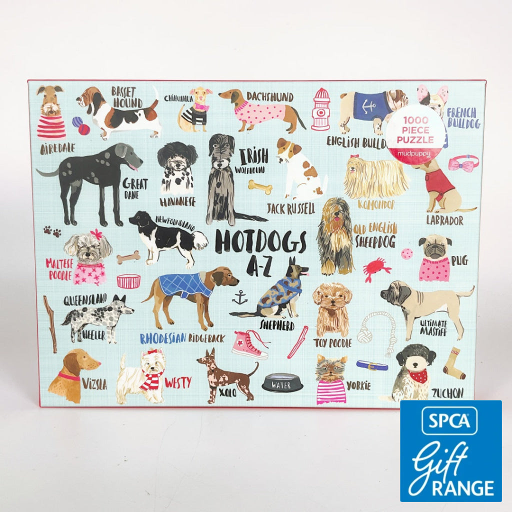 Mudpuppy - Hot Dogs A-Z 1000 Piece Family Puzzle