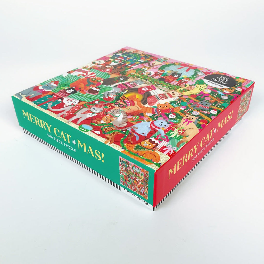 Mudpuppy - Merry Catmas 500pcs Family Puzzle