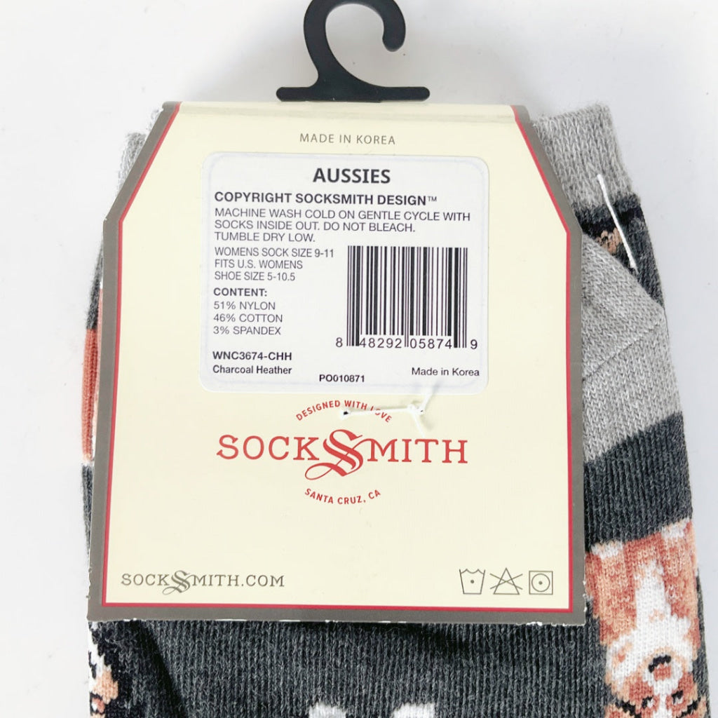 Sock Smith - Aussies - Charcoal Heather