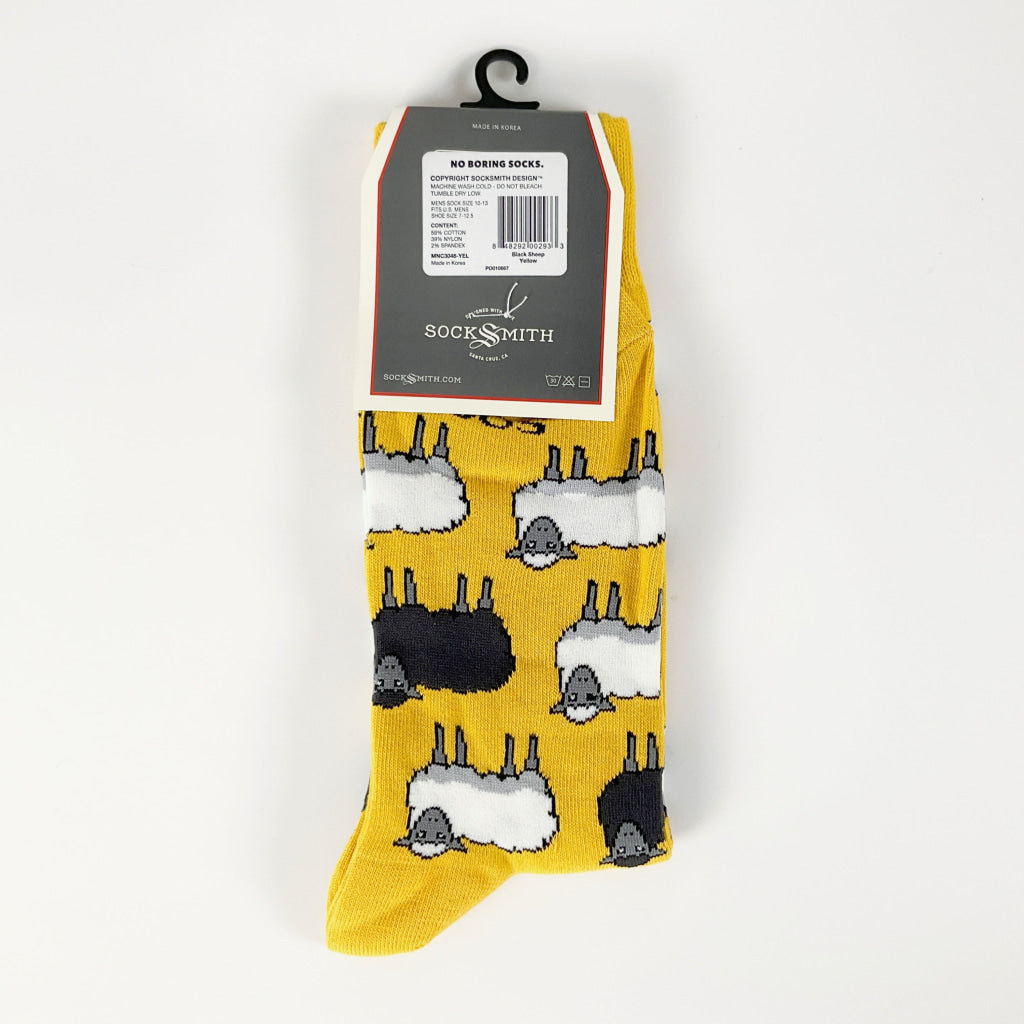 Sock Smith - Black Sheep Yellow