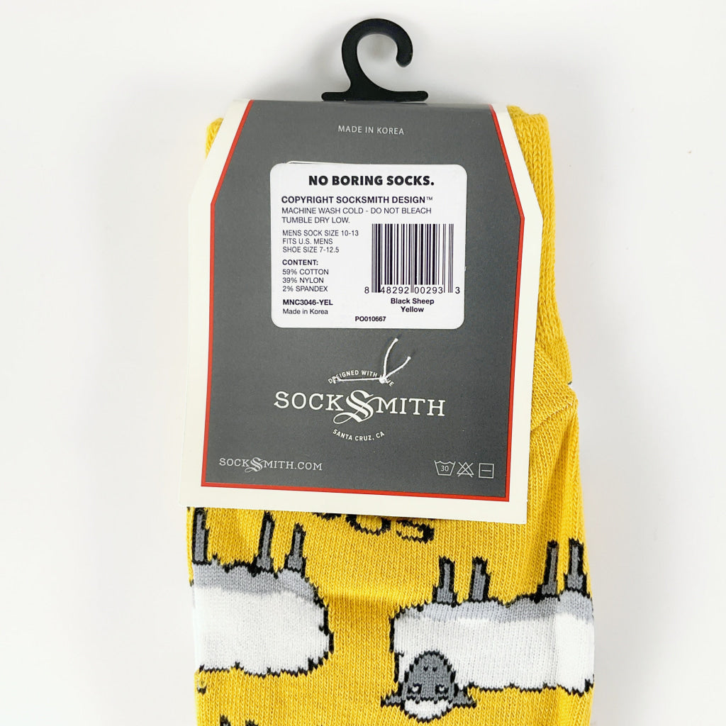 Sock Smith - Black Sheep Yellow