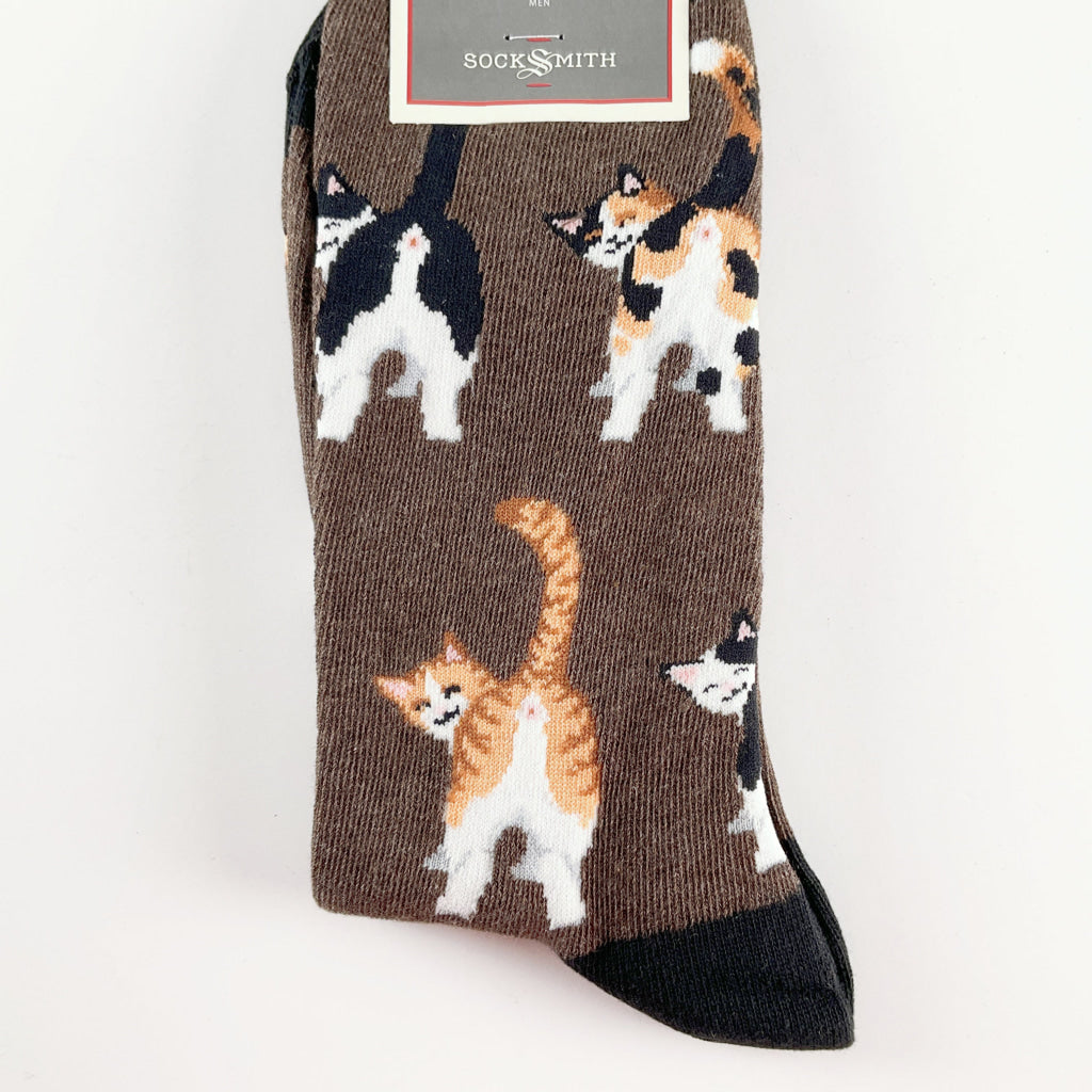 Sock Smith - Cat Butts Brown Heather