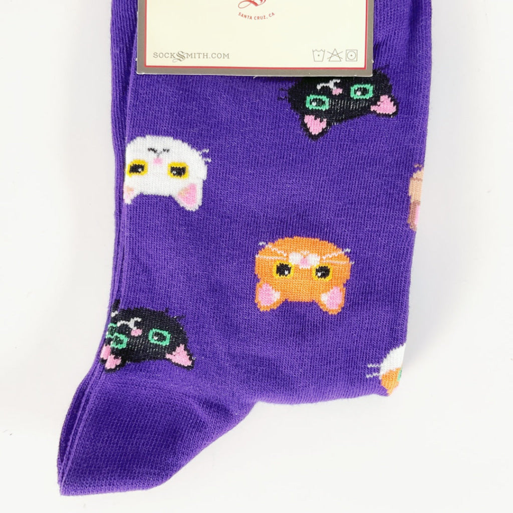 Sock Smith - Crazy Cat Lady- Purple