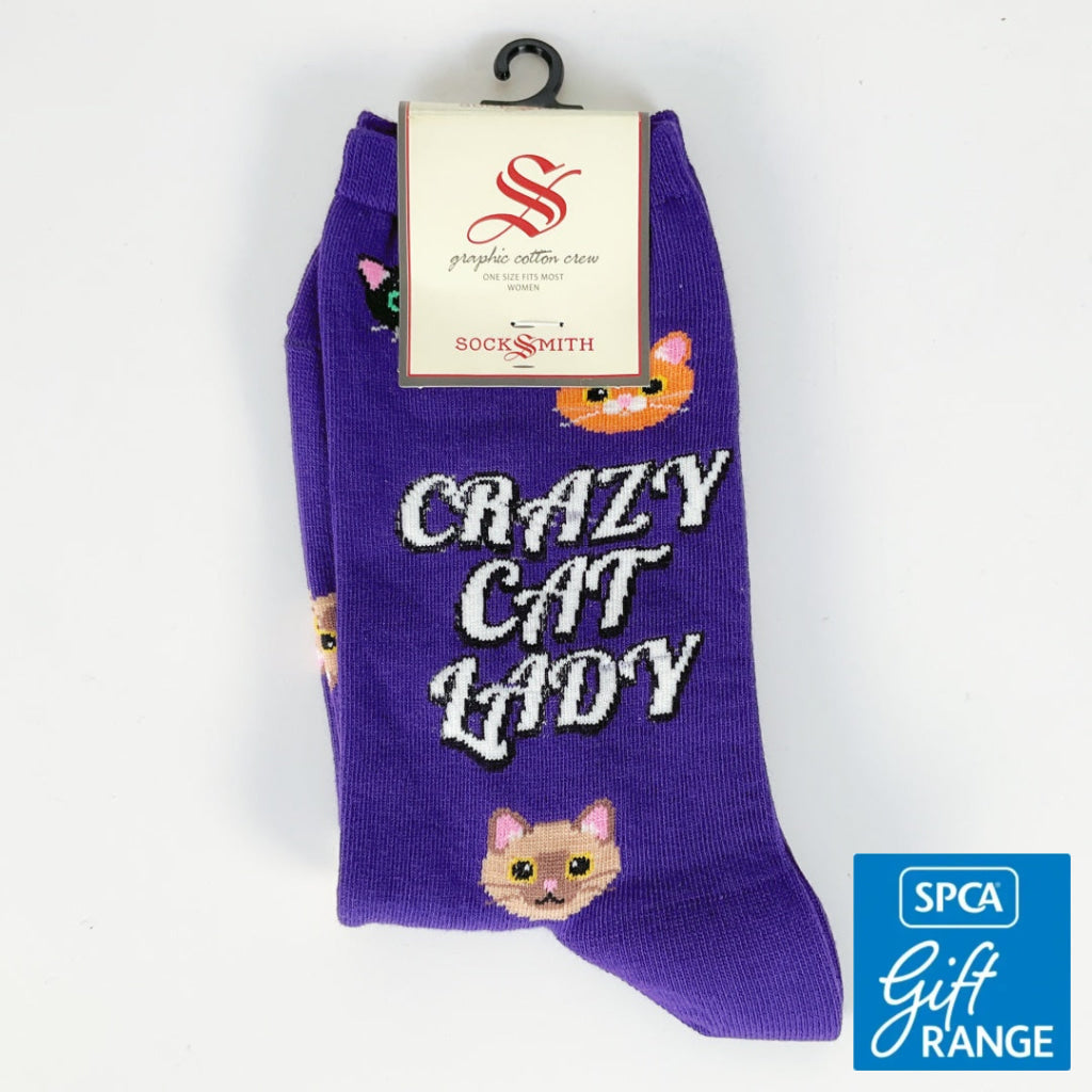 Sock Smith - Crazy Cat Lady- Purple