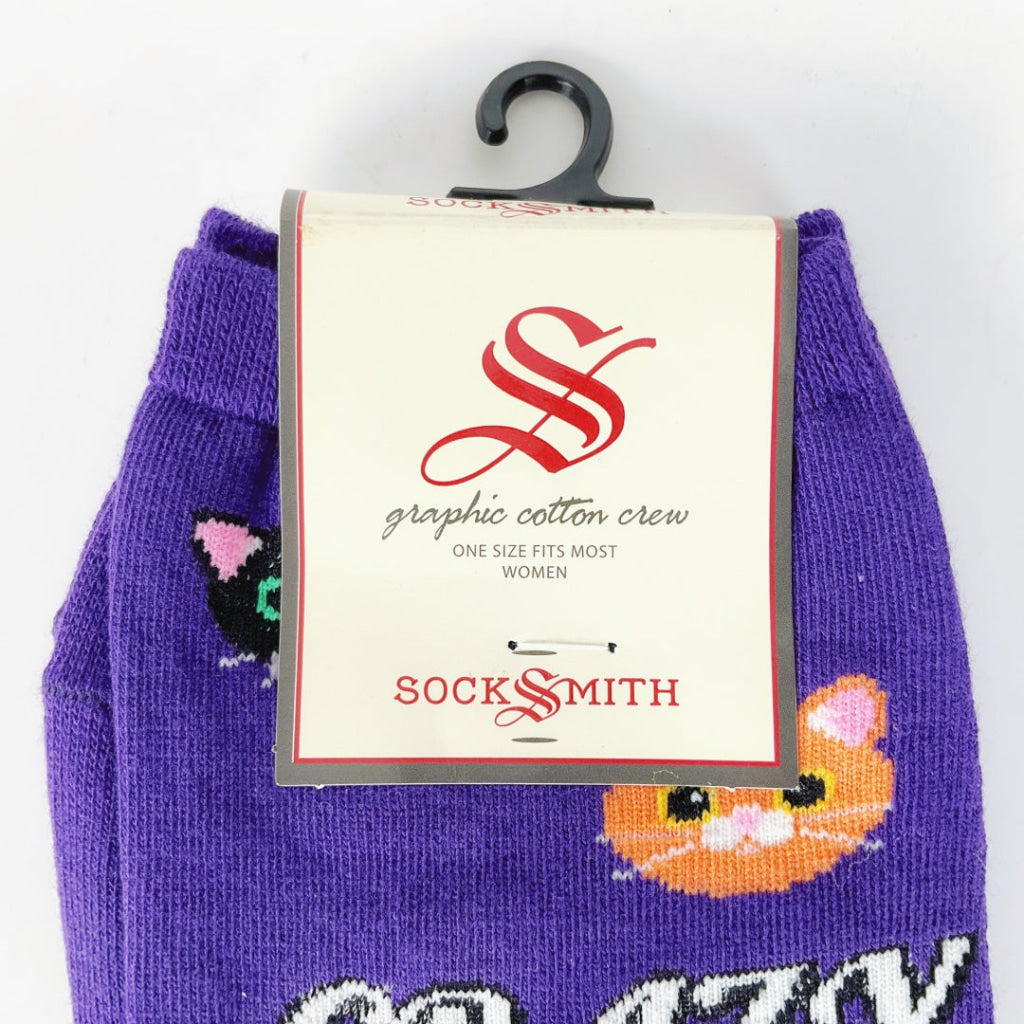 Sock Smith - Crazy Cat Lady- Purple