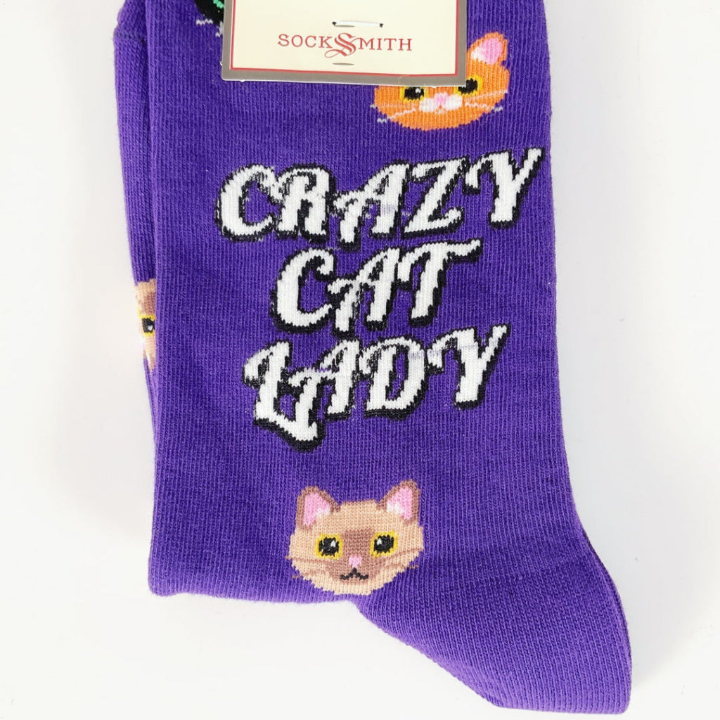 Sock Smith - Crazy Cat Lady- Purple