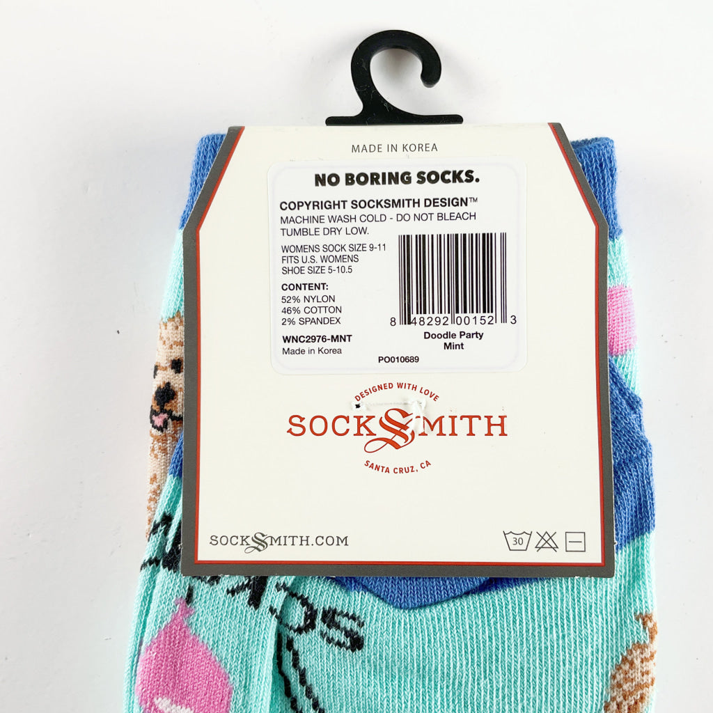 Sock Smith - Doodle Party Mint