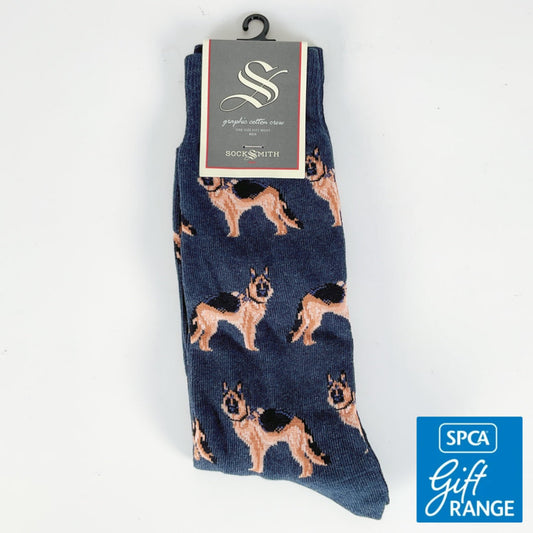Sock Smith - German Shepherds - Navy Heather
