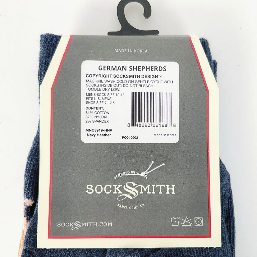Sock Smith - German Shepherds - Navy Heather