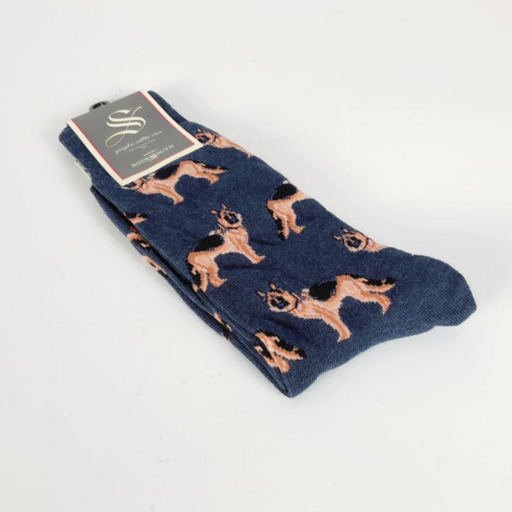 Sock Smith - German Shepherds - Navy Heather