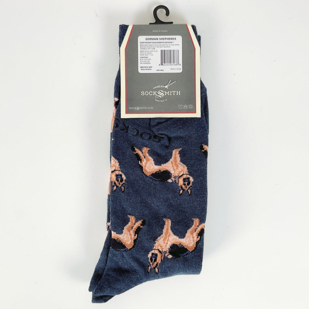 Sock Smith - German Shepherds - Navy Heather