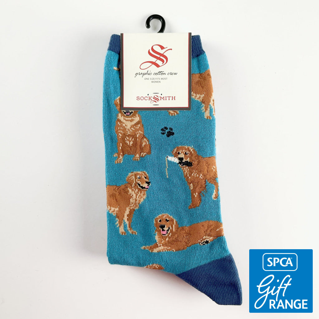 Sock Smith - Golden Retrievers Blue