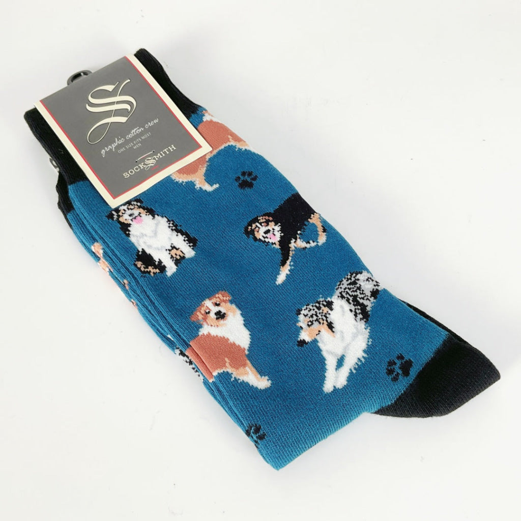 Sock Smith - Men’s Sock Aussies - Blue