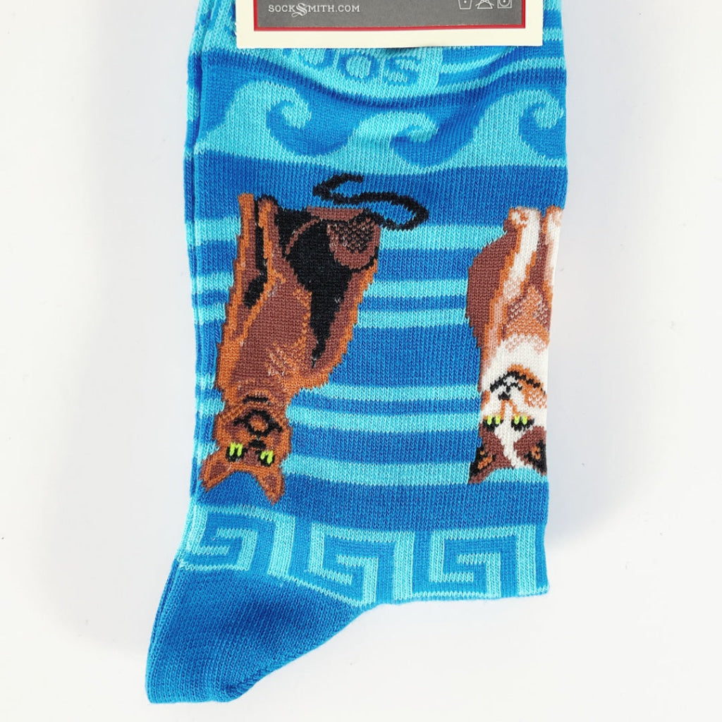Sock Smith - Men’s Sock Greek Cats - Blue