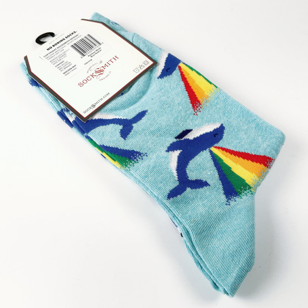 Sock Smith - Rainbow Whale Blue Heather