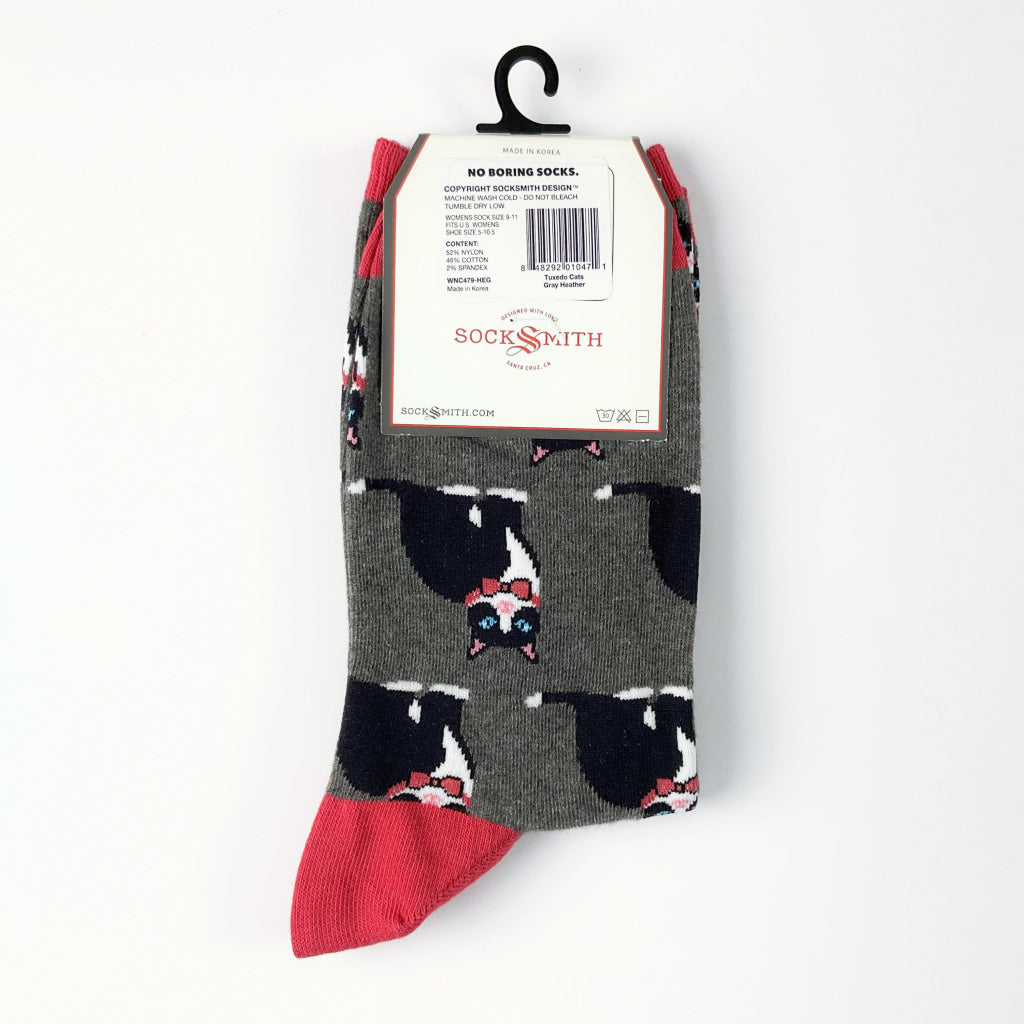 Sock Smith - Tuxedo Cats Gray Heather