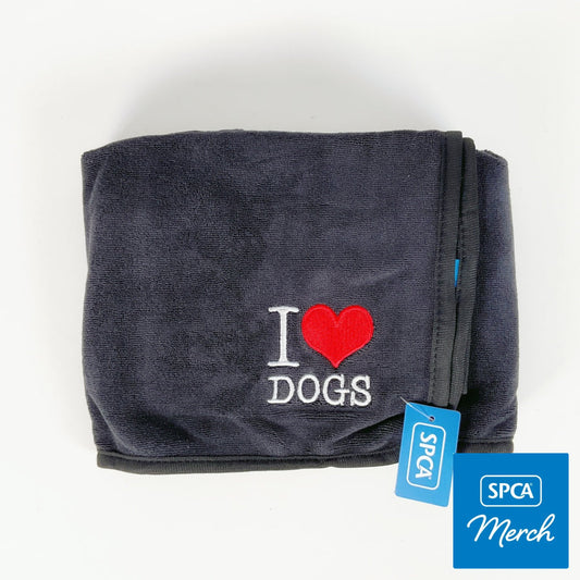 SPCA – DOG TOWEL – I LOVE DOGS