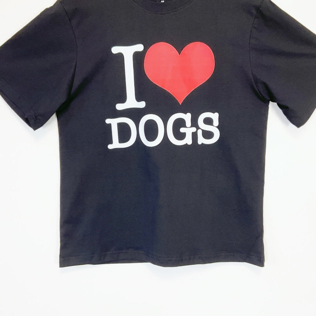SPCA – T-SHIRT – I LOVE DOGS – BLACK