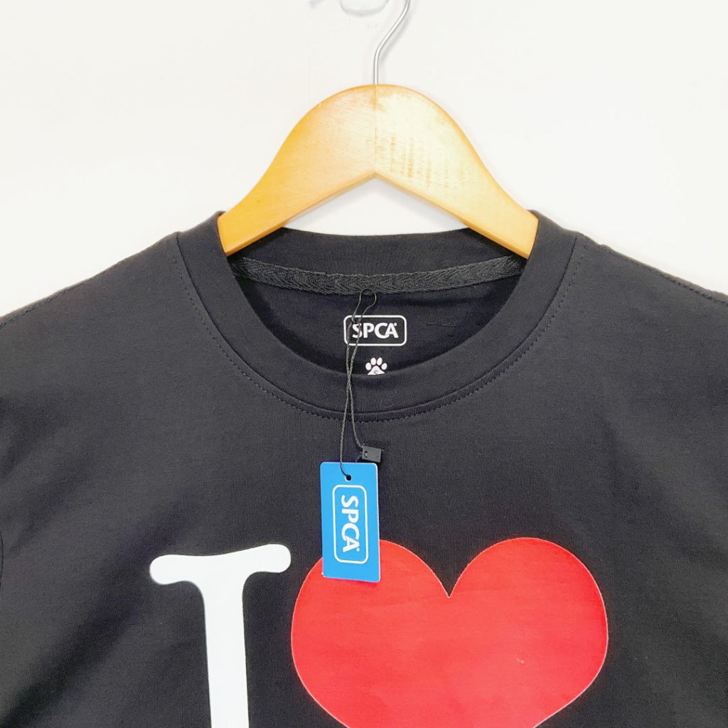 SPCA – T-SHIRT – I LOVE DOGS – BLACK