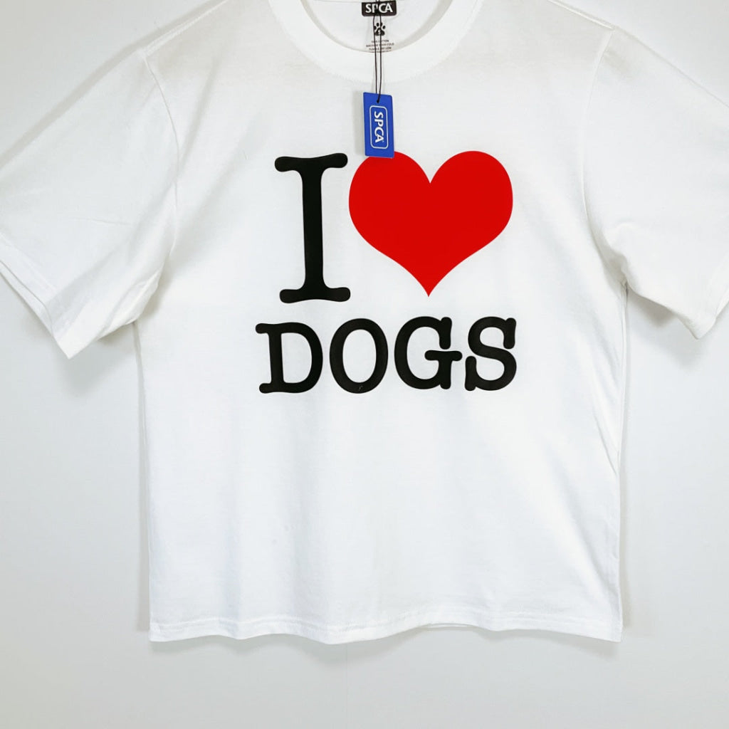 SPCA – T-Shirt – I Love Dogs – White