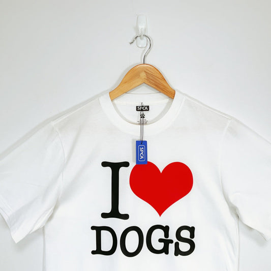 SPCA – T-Shirt – I Love Dogs – White