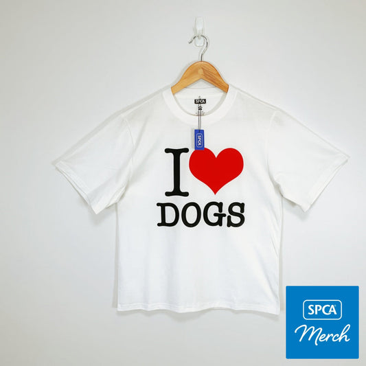 SPCA – T-Shirt – I Love Dogs – White