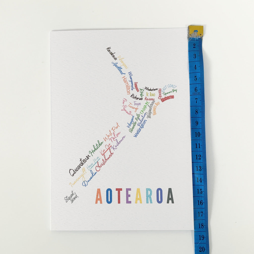 Tena Koe Greeting Cards - Aotearoa Map