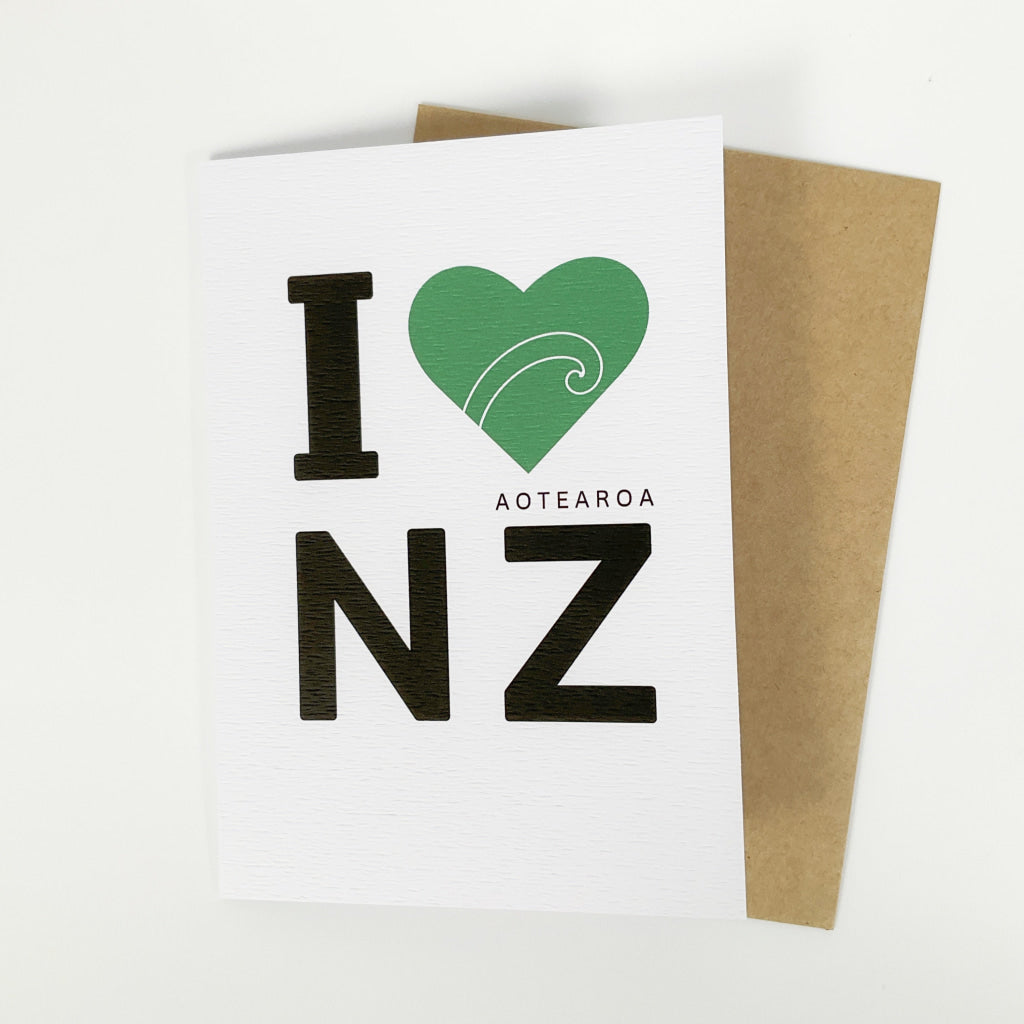 Tena Koe Greeting Cards - I Love Aotearoa